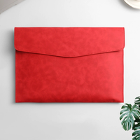 Gran oferta A4 carpeta de archivos impermeable PU cuero documento titular cartera sobre caso