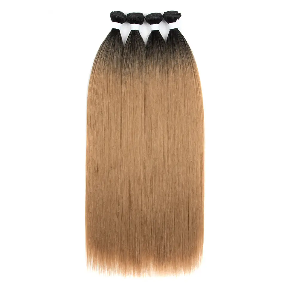 Extensions de cheveux à tressage synthétique résistant à la chaleur paquets de cheveux synthétiques bon marché Blonde Weave extensions de cheveux synthétiques pour tresses