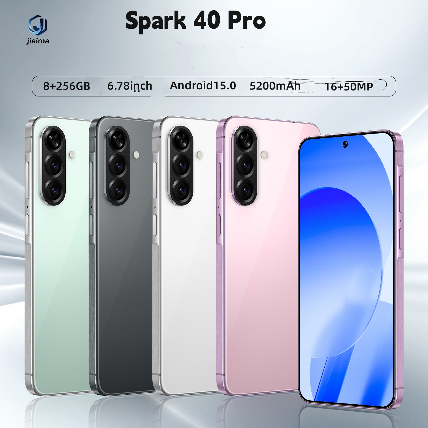 Jisima 8+256GB Spark40Pro phone case printing machine free