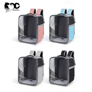 Échantillon gratuit fenêtre transparente respirant pliable approuvé par la compagnie aérienne sac à dos de transport pour animaux de compagnie avec grande ouverture entrée facile - Product Image 6