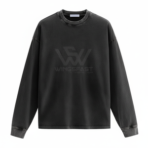 Venta al por mayor diseño personalizado básico ácido lavado sudadera para hombres Venta caliente nueva llegada hombres ácido lavado sudadera - Product Image 1