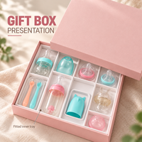 Ensemble cadeau d'alimentation pour bébé en silicone de qualité supérieure pour nouveau-né |   Articles essentiels pour bébé sans BPA |   Boîte cadeau personnalisée OEM & ODM