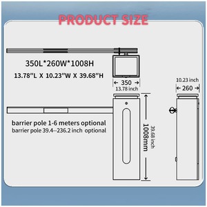 Barreira Eletrônica de Estacionamento XGY com Controle Remoto para Portão de Pedágio, Barreira de Braço para Bloqueio de Estrada, Portão Automático para Estacionamento - Product Image 2