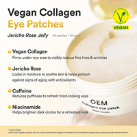 Masques Patchs Hydratants et Raffermissants au Collagène pour le Contour des Yeux Marque Blanche – Fabricant et Fournisseur OEM/ODM Personnalisé de Soins de la Peau