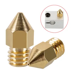 3D Printer Nozzle 0.2Mm/0.3Mm/0.4Mm/0.5Mm/0.6Mm/0.8Mm printkop Messing Mondstuk MK8 Makerbot Voor 1.75Mm Extruder