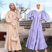 INS ชุดเดรสมุสลิมอาบาย่า,ชุดเดรสเอวสูงสไตล์ตุรกีสำหรับผู้หญิงเสื้อผ้าอิสลามปี2022สำหรับฤดูใบไม้ผลิ