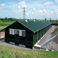 Almacén Moderno de Estructura de Acero Ligero - Instalación Sencilla, Bajo Costo, Edificio Prefabricado de Acero con Recubrimiento Epóxico y Conexión Atornillada