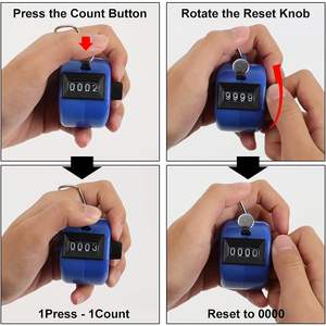 Contador manual de ABS de 4 dígitos 2025, contador mecánico de Golf Clicker, contador de números de vuelta, accesorios de mano - Product Image 2