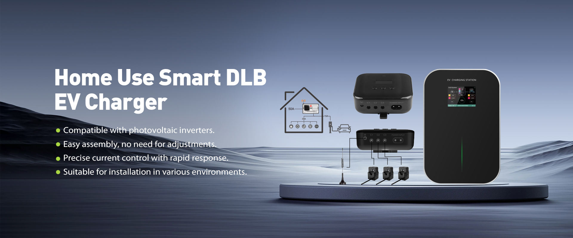 BESEN Dynamic Load Balancing EV Wallbox Charger 11kw