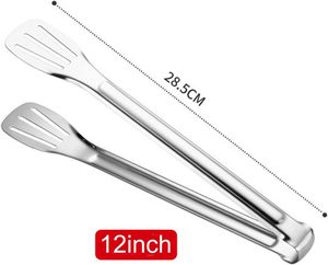 Stainless Steel Tongs Set of 4 Dishwasher Safe Kitchen Utensils for Grilling Cooking Steaming Food Handling - Product Image 4
