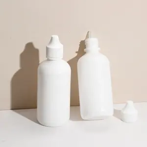 120ml özel Logo boş Ldpe beyaz şişe yumuşak plastik ilaç sprey şişesi burun damlaları