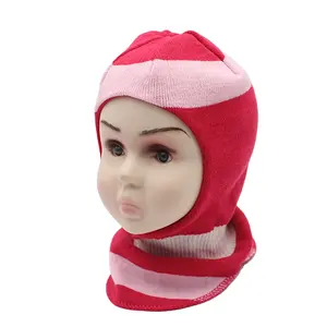 时尚面具亚克力针织冬帽巴拉克拉瓦儿童Halfed滑雪面具2孔定制巴拉克拉瓦针织