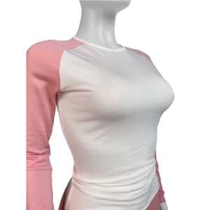 Casual Color Contrast Long Sleeve High-Waisted Slim Pants Fleece Suit 2 Pieces <b>Set</b> for Women Fashion - Product Image 6