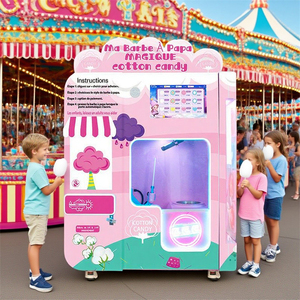Nueva máquina de algodón de azúcar completamente automática con sabores de leche y frutas Máquina de aperitivos con sistema de intercambio de 4 latas de azúcar de alta capacidad - Product Image 1