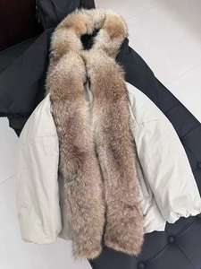 2025 nuovo cappotto a bolle da donna di moda invernale ampio elastico spesso e caldo cappotto di pelle d'oca bianca da donna - Product Image 6