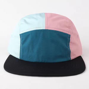 Gorra de Campamento Personalizada con Etiqueta Tejida para <span class=keywords><strong>Hombre</strong></span>, Gorra de Campamento de 5 Paneles Bordada, Ligera, de Nailon, con Visera Plana - Product Image 5