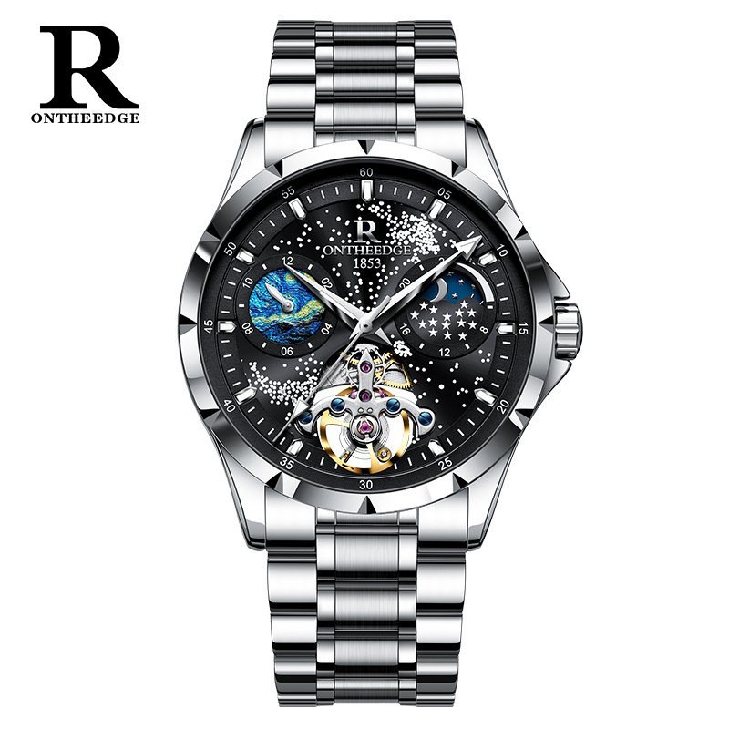 Rzy085 acciaio nero argento