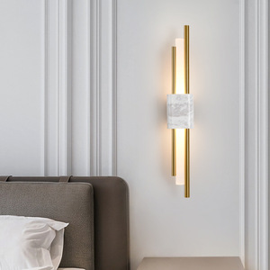 Modern Luxury Minimalist <b>Copper</b> LED Wall <b>Lamp</b> Green Rectangular <b>Shade</b> Ra90 700 Lumens 3500K Warm White Touch Control 3-Year - Product Image 3
