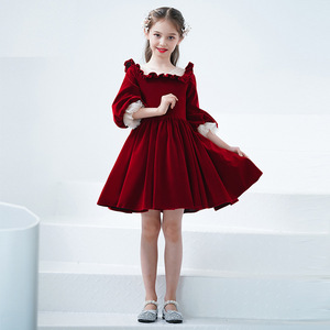 Robes de demoiselle d'honneur rouges de haute qualité pour filles, robes de fête blanches pour enfants, vêtements de princesse pour mariage - Product Image 5