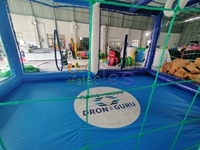 Arène de football gonflable robuste pour l'entraînement des drones, grande arène de football gonflable pour drones avec filet de sécurité pour compétition en extérieur