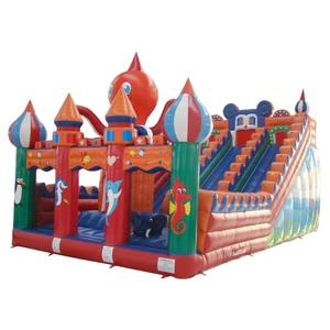 Toboggan Aquatique II, Toboggan <span class=keywords><strong>Gonflable</strong></span> Thème Océan pour Enfants avec Trois Glissades - Product Image 1