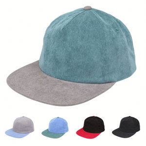 Wholesale Custom Trucker Hat High Quality Embroidery Baseball <b>Caps</b> <b>Blank</b> 5 Panels Corduroy Gorras - Product Image 1