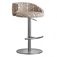 Tabouret de bar ergonomique incurvé avec dossier, chaise rembourrée pour comptoir de bar, îlot de cuisine, café