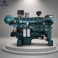 Moteur de bateau GOLD POWER 295KW Euro 2, démarrage électrique, refroidissement par eau, 4 temps, 11.596L, prix compétitif