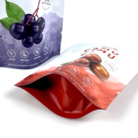 Bolsa impresa personalizada de pie bolsa de plástico sellada de papel de aluminio bolsa de alimentos de frutos secos Snack bolsa con cremallera