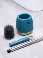 Ensemble de brosses de toilette pour salle de bain, en acier inoxydable, avec manche long, support mural, brosse manuelle pour un nettoyage en profondeur