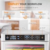 Déshydrateur alimentaire domestique à 10 étages, 800W, double couche, acier inoxydable, sécheuse alimentaire, fruits, légumes, minuterie, machine de déshydratation