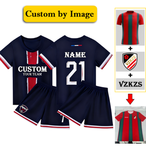 Uniforme de Fútbol Retro Personalizado con Logotipo, 7v7, de Alta Calidad para Hombre, Servicio OEM, 100% Poliéster, Entrega Rápida - Product Image 1
