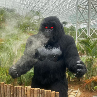 Gorille animatronique d'animal de la jungle grandeur nature pour le jardin extérieur de parc