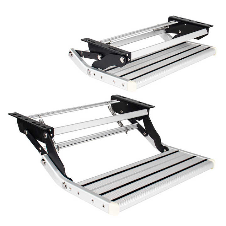 SING F LTD 1 Pc Galvanized Steel Heavy Duty Folding Side Step 10C X 5