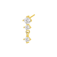 Mlluki – Nouveauté : Ensemble de boucles d'oreilles personnalisées en argent sterling 925 plaqué or 18 carats avec zircon cubique, clous et pendantes