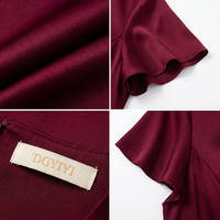 Robe de Soirée Grande Taille Personnalisée pour Femme, Robe Longue en Satin Lourd à Manches Courtes, Idéale pour Soirées et Bals de Promo, du S au 5X