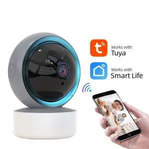 كاميرا مراقبة لاسلكية TUYA للأمن المنزلي مزودة بنظام تتبع ذاتي للطفل مزودة بخاصية WiFi وIP