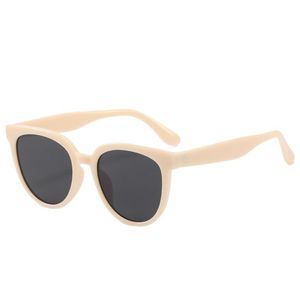Gafas de sol redondas polarizadas blancas para mujer UV400 con montura completa, protección solar retro, gafas de moda para adultos - Product Image 5