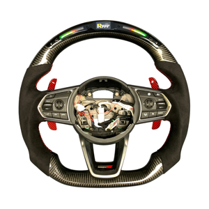 Volant de course personnalisé en cuir Alcantara avec palettes de changement de vitesse en fibre de carbone pour <span class=keywords><strong>Acura</strong></span> TLX <span class=keywords><strong>MDX</strong></span> <span class=keywords><strong>2021</strong></span>-2025 - Product Image 1