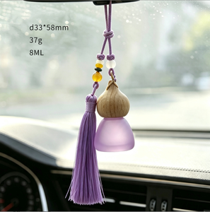 Profumatore per Auto <span class=keywords><strong>a</strong></span> Forma di <span class=keywords><strong>Zucca</strong></span>, Decorazione per Specchietto Retrovisore, Bottiglia Vuota per Profumo Auto di Alta Qualità - Product Image 4