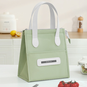 Beilian Lunch Bag Portable Insulated For Work School Travel Beige Pink Blue Black Casual Style RH2510 - Product Image 1