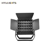 Luz de inundación LED impermeable IP65 para decoración de discoteca 24x18W RGBWA UV 6 en 1 efectos de escenario de DJ con puertas de Granero