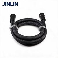 Tuyau tressé Jinlin F1/2 haute pression, flexible, anti-fuite, pour cuisine, en nylon et acier inoxydable SUS304.