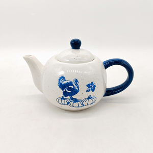 Théière en céramique blanche de Noël, <span class=keywords><strong>soldat</strong></span> casse-noisette en relief avec des motifs de flocons de neige, décorations de Noël festives, articles cadeaux - Product Image 3