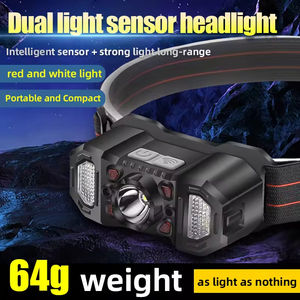 Outdoor IP65 Mini Wave Induction Built-In <b>Battery</b> Night Running Cycling Fishing Type-C USB <b>Rechargeable</b> LED Flashlight Headlamp - Product Image 5