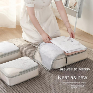 Wholesale Portable <b>Travel</b> 6Pcs <b>Set</b> Sustainable Luggage Sorting <b>Bag</b> Clothes Organizer Shoe Dustproof Vacuum Storage - Product Image 3