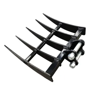 Accessori per Mini escavatore 1-3T pulizia <span class=keywords><strong>ghiaia</strong></span> erbacce <span class=keywords><strong>rastrello</strong></span> piccolo scavatore di allentamento <span class=keywords><strong>rastrello</strong></span> cinque denti escavatore rastrelli 1-3T escavatore - Product Image 4