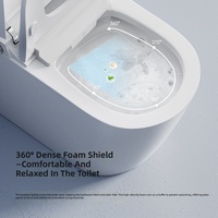 WC intelligent monobloc de luxe avec bidet intégré, design élégant, électronique, pour salle de bain, sanitaires intelligents