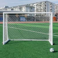 Jaring Gawang Sepak Bola Latihan Pertandingan 5 Vs 5 Berkualitas Tinggi, Bahan Polyester PP PE, Model Knot dan Knotless, untuk Pertandingan