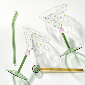 彩色圆点奢华家用葡萄酒鸡尾酒杯，带有月亮布宜诺斯艾利斯图案，适合派对场合 - Product Image 2